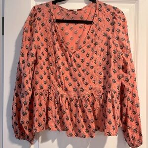 Loft peplum cropped blouse